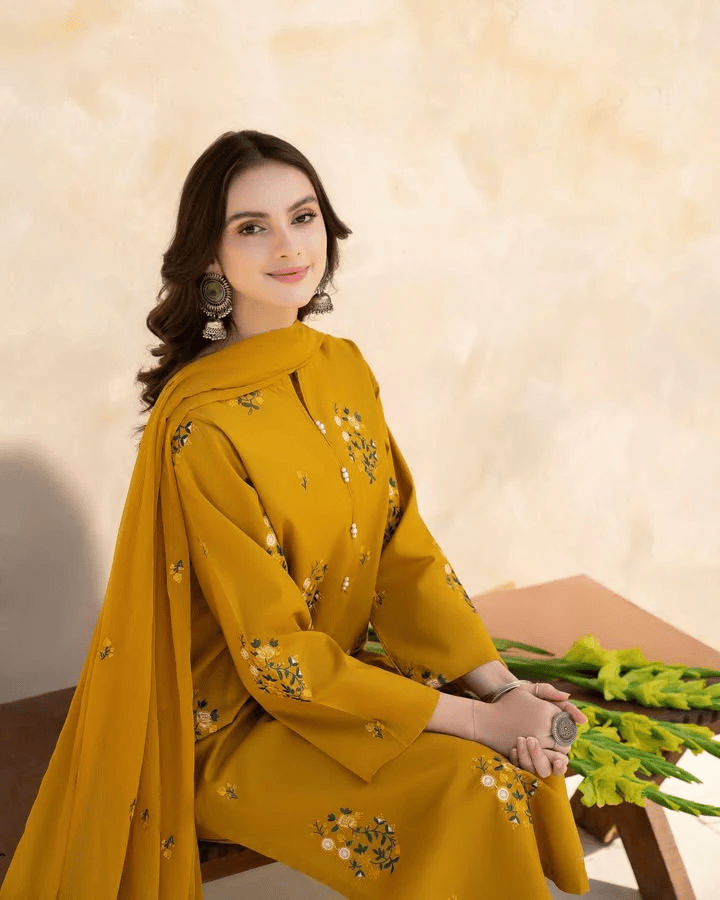 Mehak 3 piece - Embroidery Co-Ords 2Pc Set